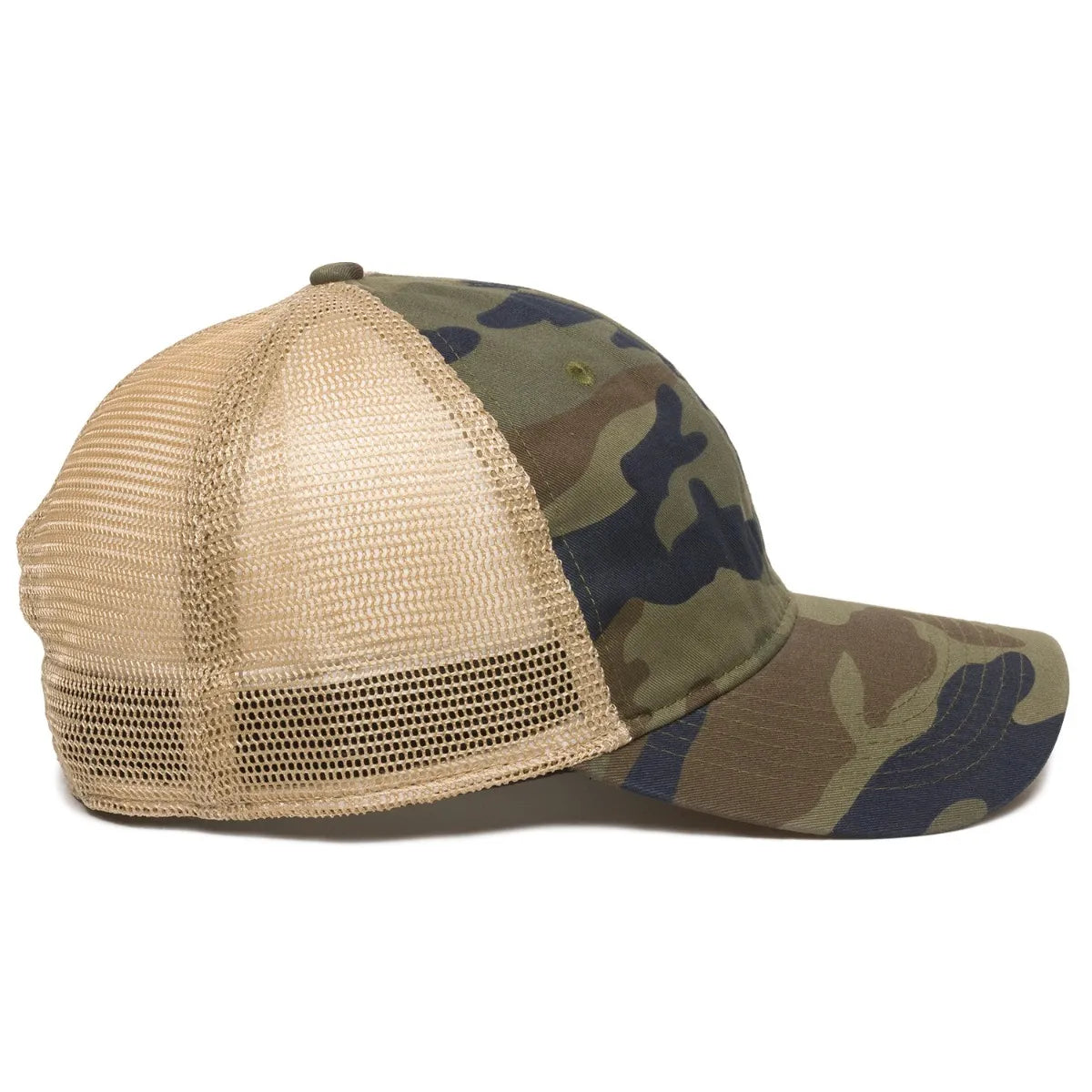 Outdoor Cap PWT-200M Tea-Stained Unstructured Trucker Hat Unisex Accessories Hats & Caps