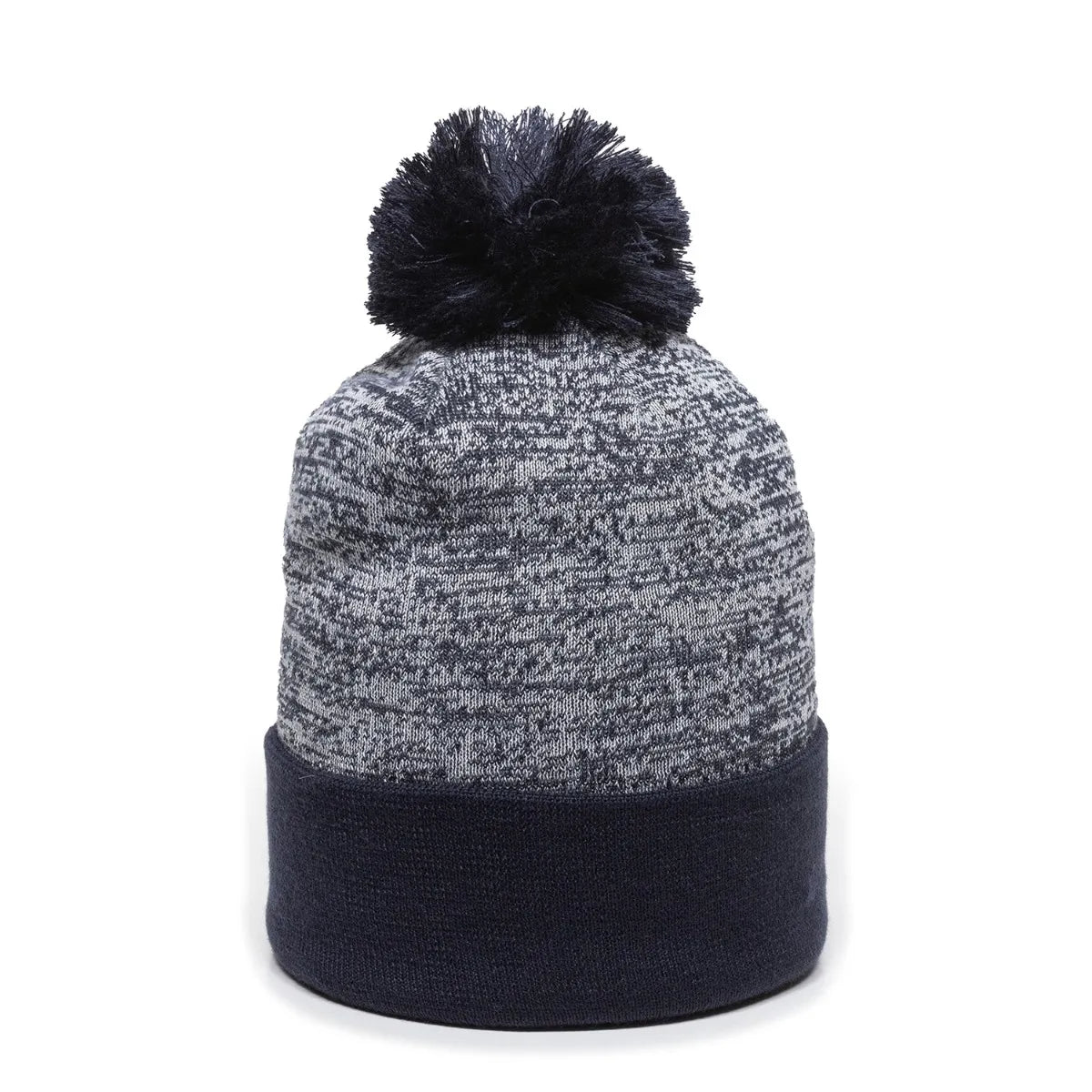 Outdoor Cap PWC-100 Heathered Acrylic Knit Beanie with Pom Unisex Accessories Hats & Caps