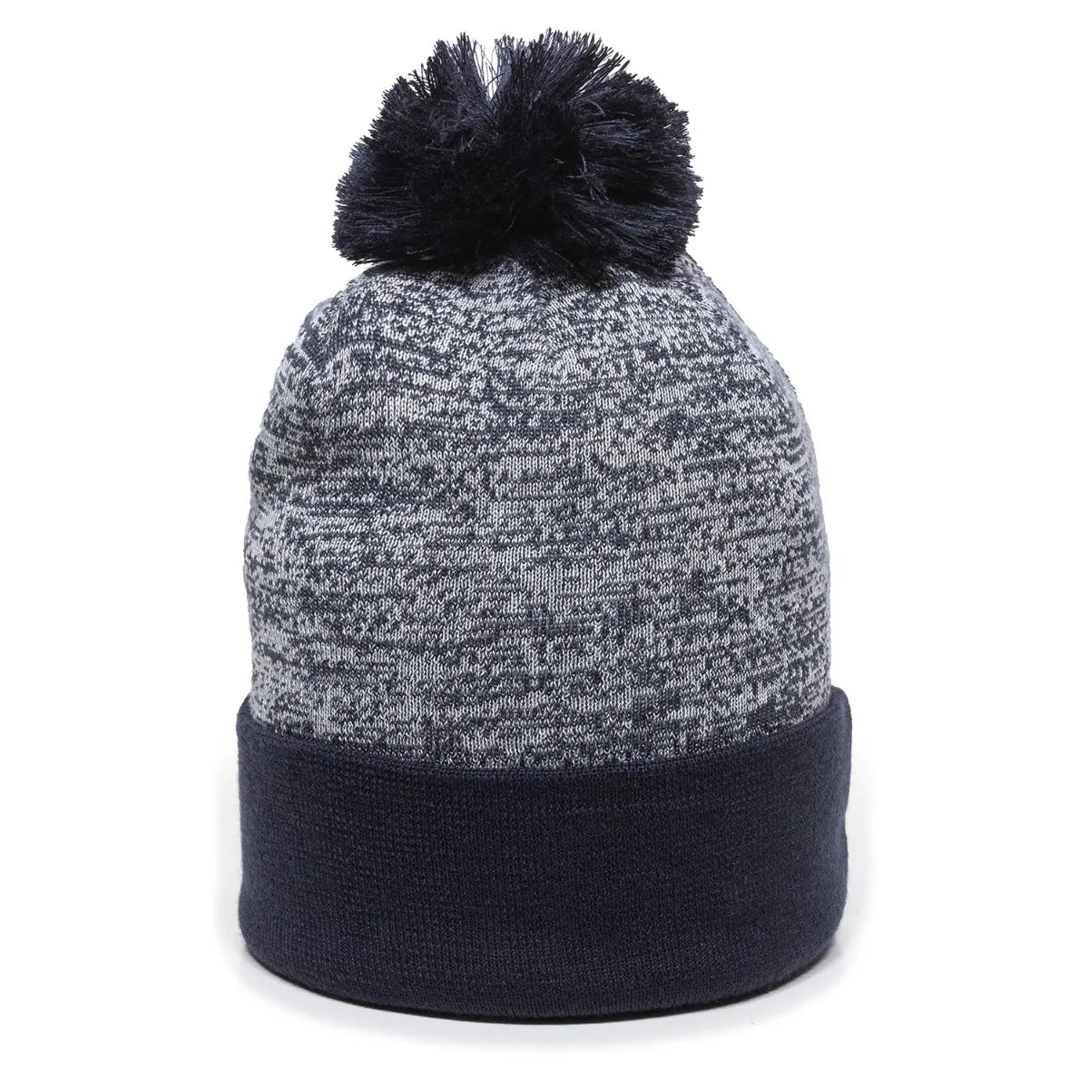 Outdoor Cap PWC-100 Heathered Acrylic Knit Beanie with Pom Unisex Accessories Hats & Caps