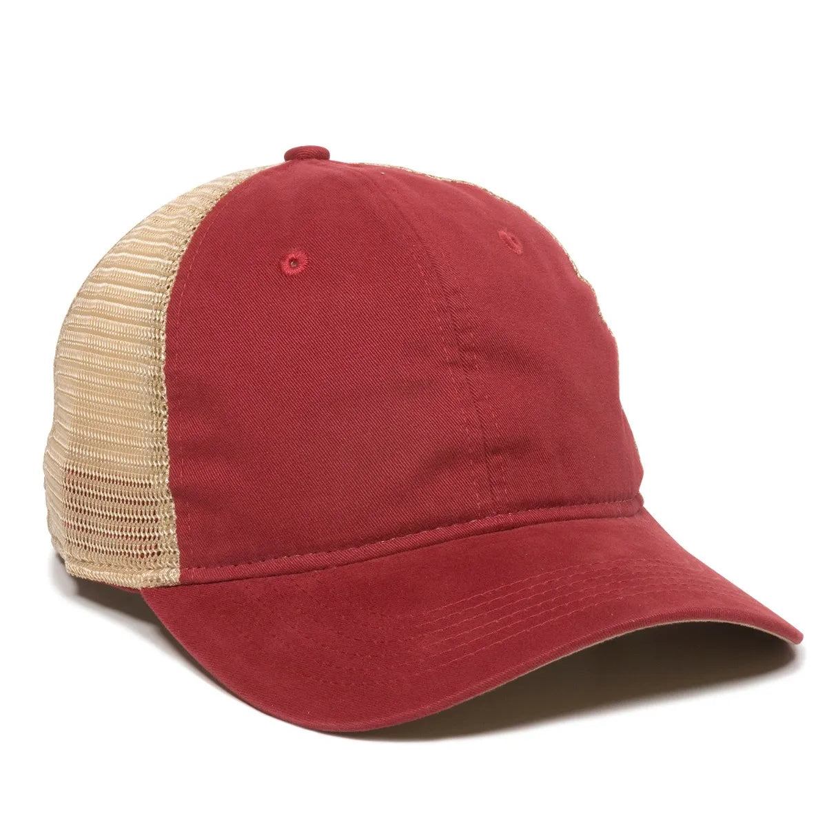 Outdoor Cap PWT-200M Tea-Stained Unstructured Trucker Hat Unisex Accessories Hats & Caps