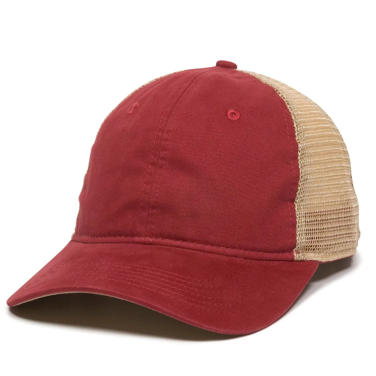 Outdoor Cap PWT-200M Tea-Stained Unstructured Trucker Hat Unisex Accessories Hats & Caps