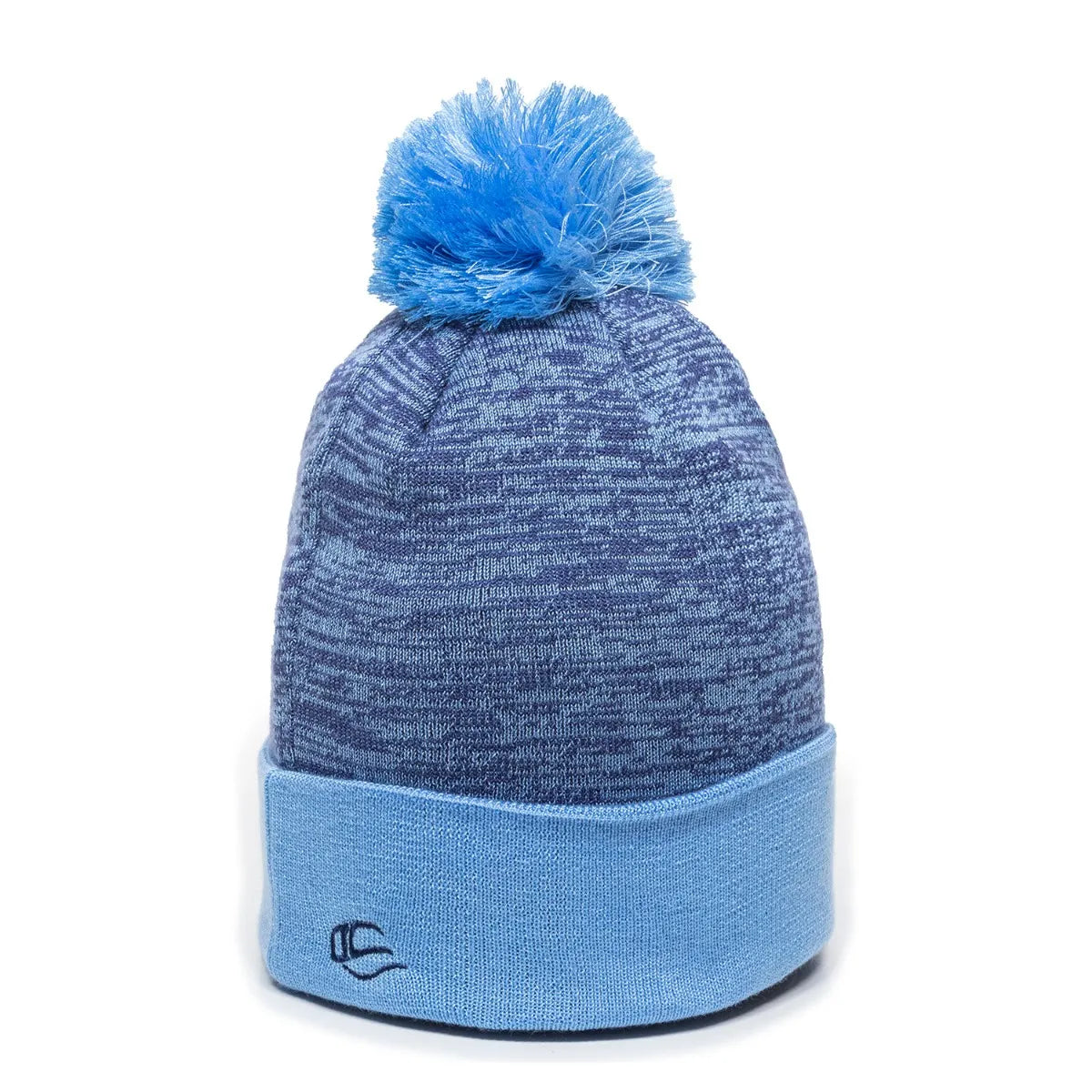 Outdoor Cap PWC-100 Heathered Acrylic Knit Beanie with Pom Unisex Accessories Hats & Caps