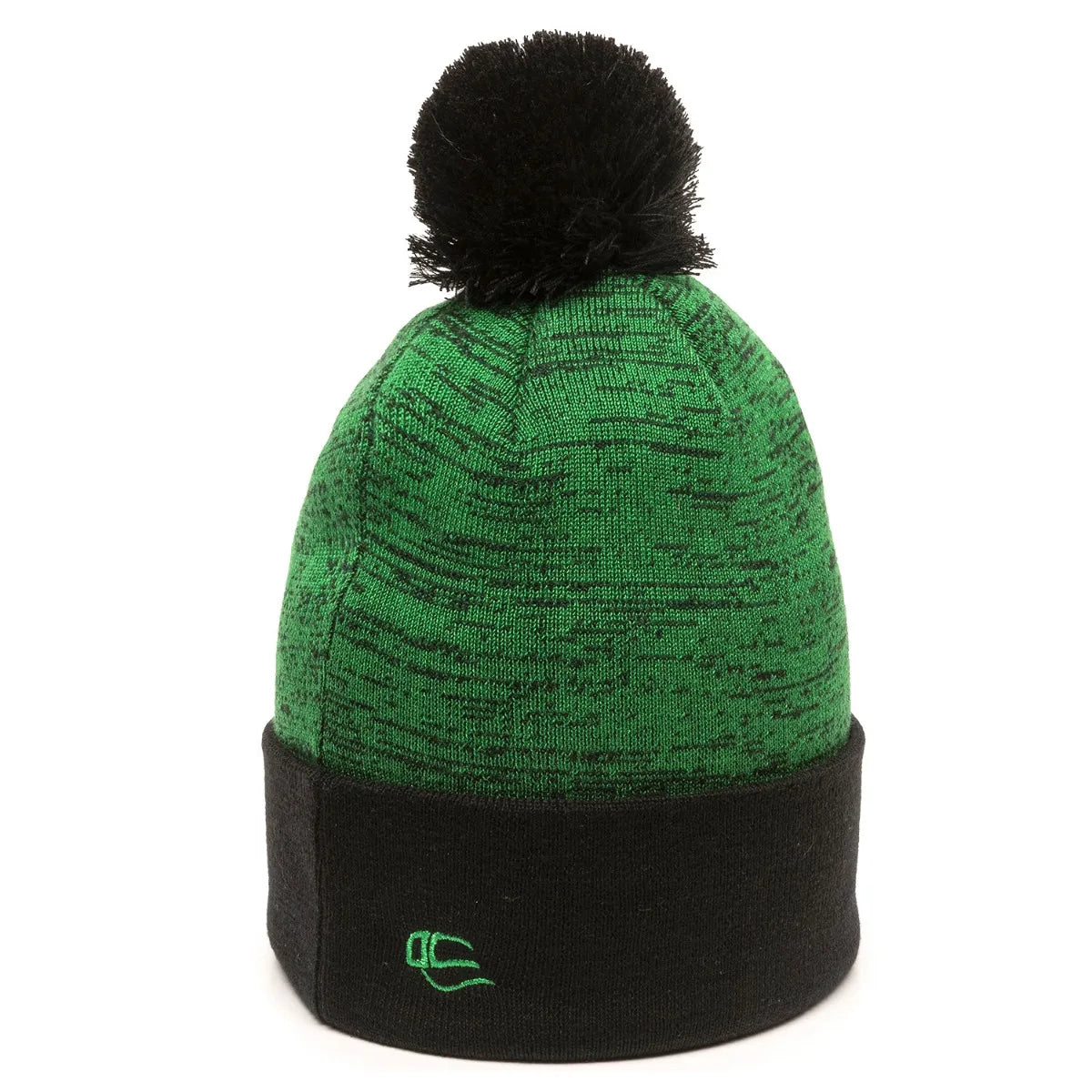 Outdoor Cap PWC-100 Heathered Acrylic Knit Beanie with Pom Unisex Accessories Hats & Caps