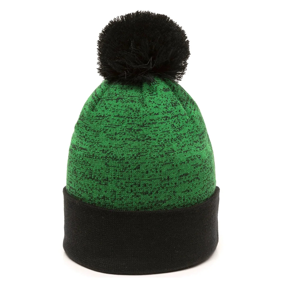 Outdoor Cap PWC-100 Heathered Acrylic Knit Beanie with Pom Unisex Accessories Hats & Caps
