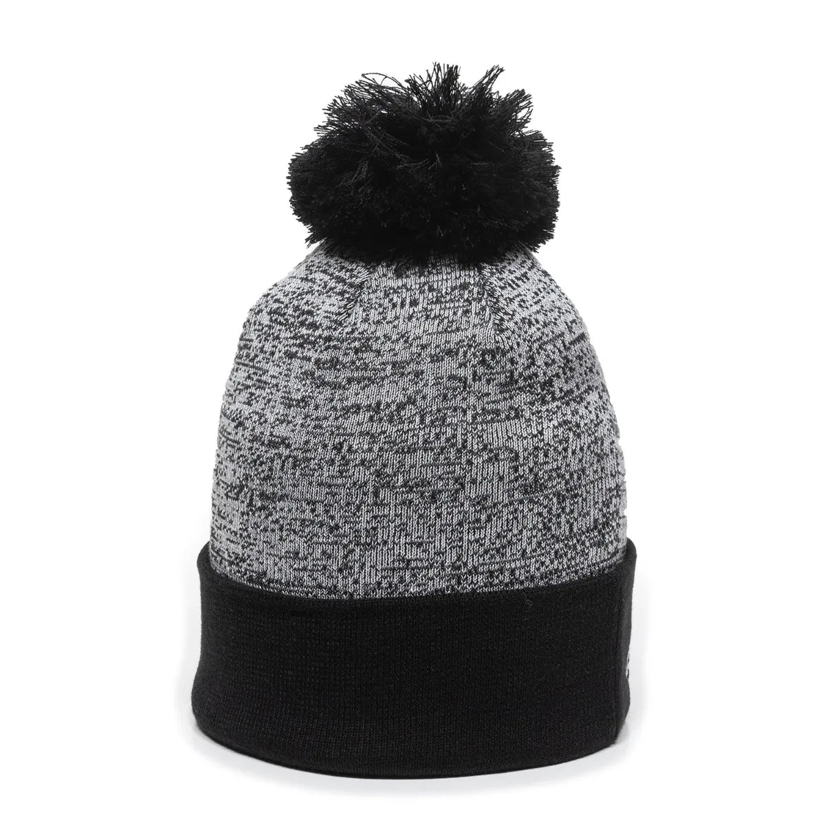 Outdoor Cap PWC-100 Heathered Acrylic Knit Beanie with Pom Unisex Accessories Hats & Caps