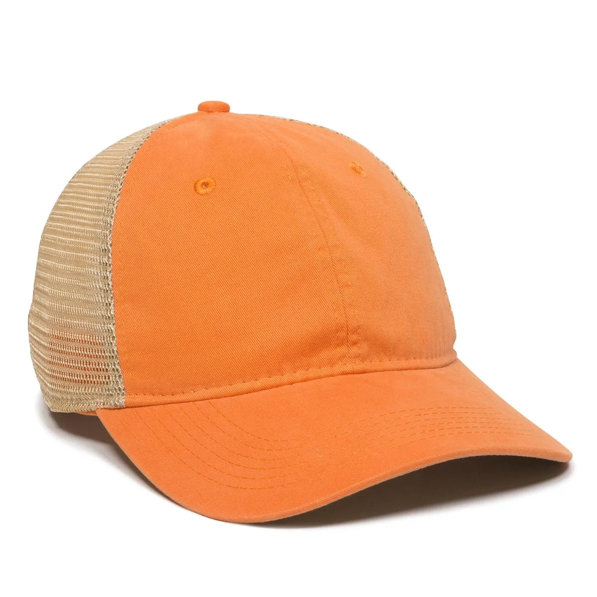 Outdoor Cap PWT-200M Tea-Stained Unstructured Trucker Hat Unisex Accessories Hats & Caps