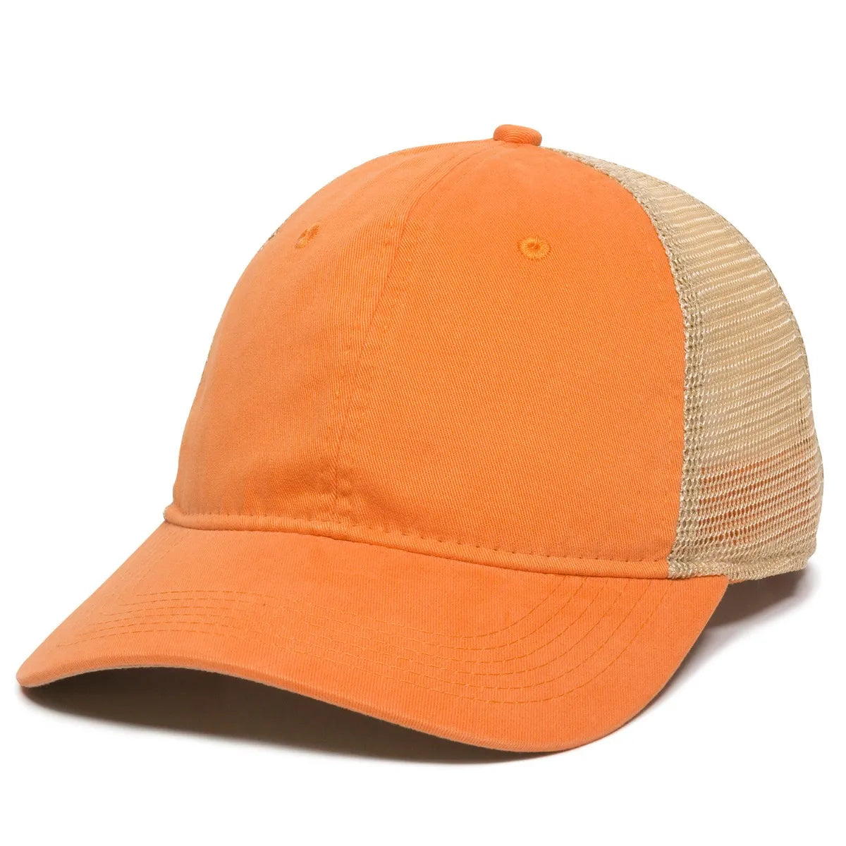 Outdoor Cap PWT-200M Tea-Stained Unstructured Trucker Hat Unisex Accessories Hats & Caps