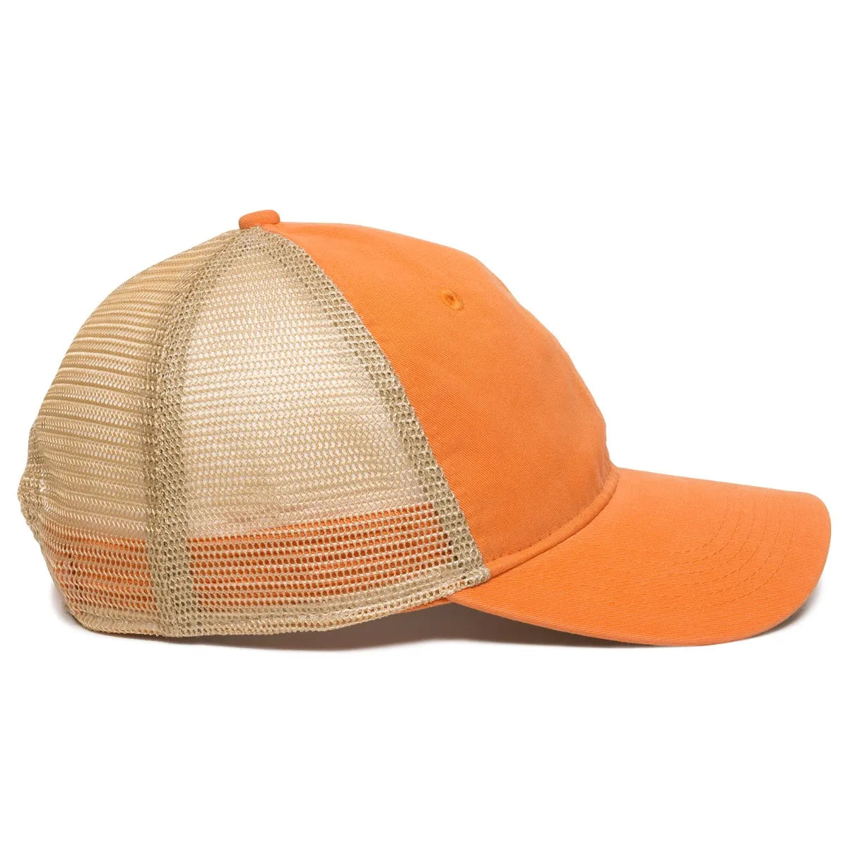 Outdoor Cap PWT-200M Tea-Stained Unstructured Trucker Hat Unisex Accessories Hats & Caps