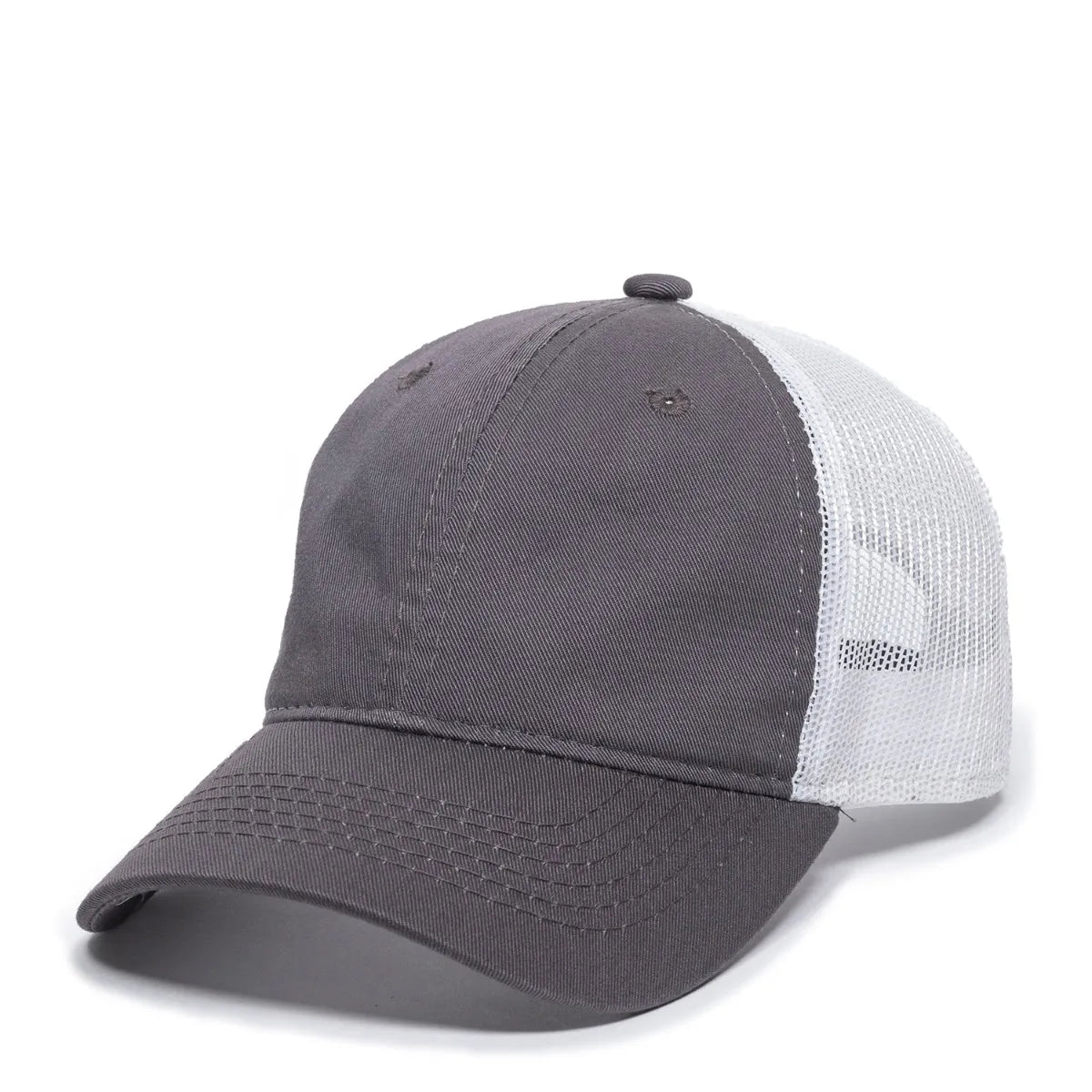 Outdoor Cap FWT-130L Garment Washed Cotton Twill Unstructured Trucker Hat Unisex Accessories Hats & Caps