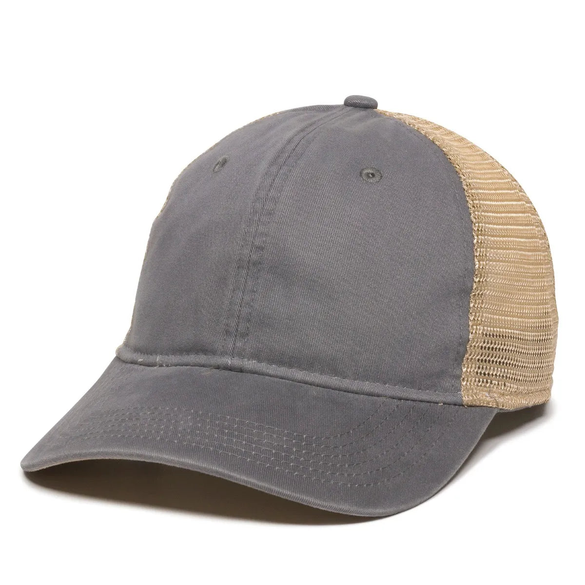 Outdoor Cap PWT-200M Tea-Stained Unstructured Trucker Hat Unisex Accessories Hats & Caps