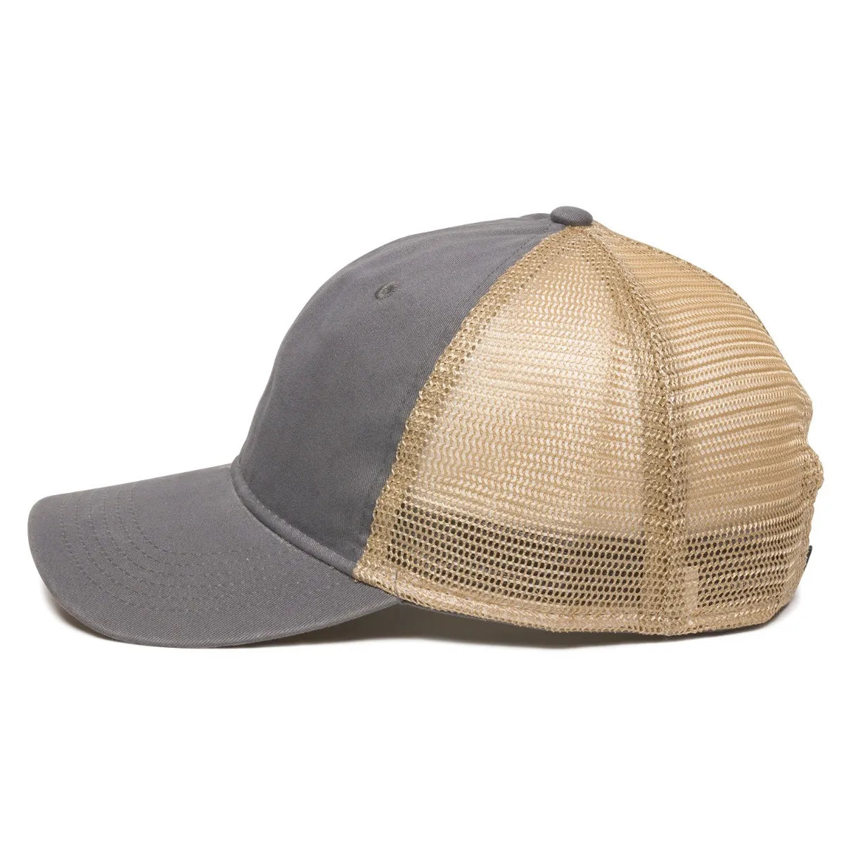 Outdoor Cap PWT-200M Tea-Stained Unstructured Trucker Hat Unisex Accessories Hats & Caps