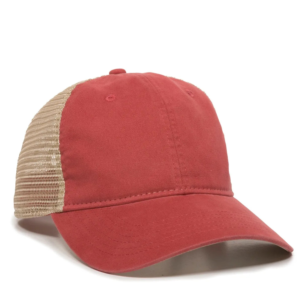Outdoor Cap PWT-200M Tea-Stained Unstructured Trucker Hat Unisex Accessories Hats & Caps
