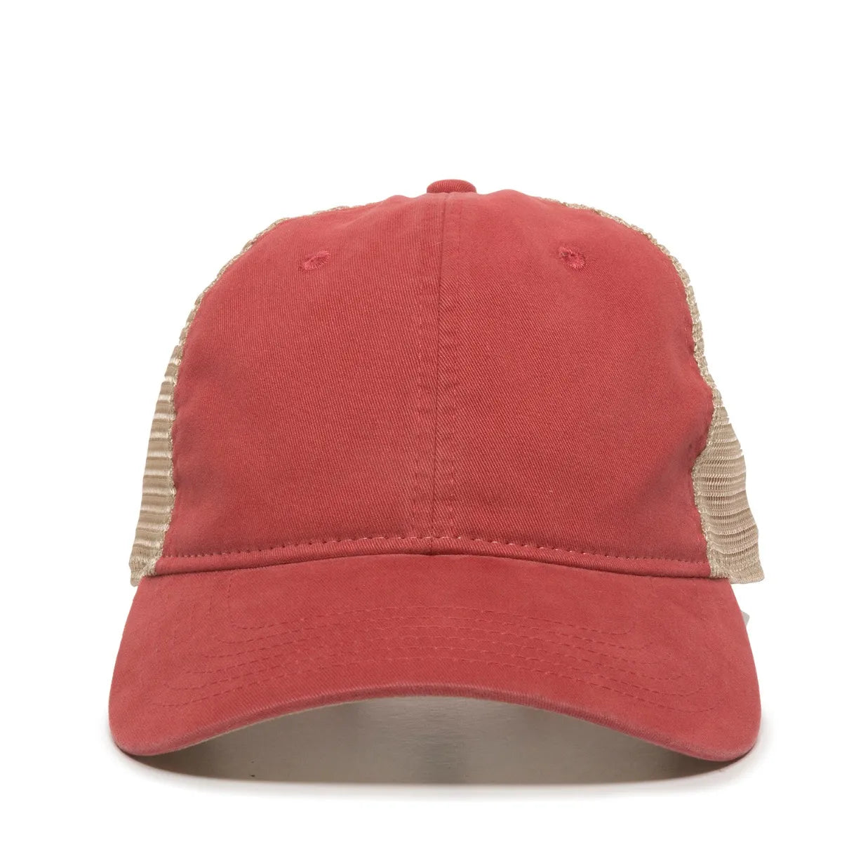 Outdoor Cap PWT-200M Tea-Stained Unstructured Trucker Hat Unisex Accessories Hats & Caps