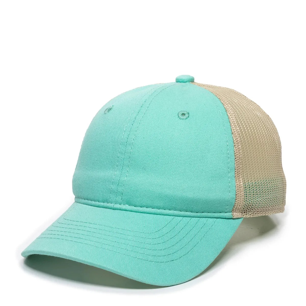 Outdoor Cap FWT-130L Garment Washed Cotton Twill Unstructured Trucker Hat Unisex Accessories Hats & Caps