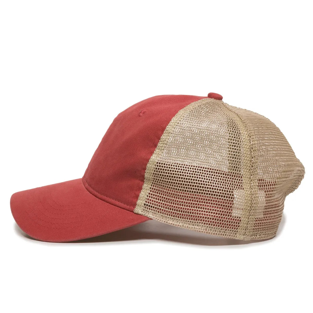 Outdoor Cap PWT-200M Tea-Stained Unstructured Trucker Hat Unisex Accessories Hats & Caps