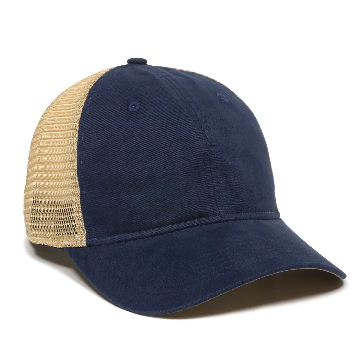 Outdoor Cap PWT-200M Tea-Stained Unstructured Trucker Hat Unisex Accessories Hats & Caps