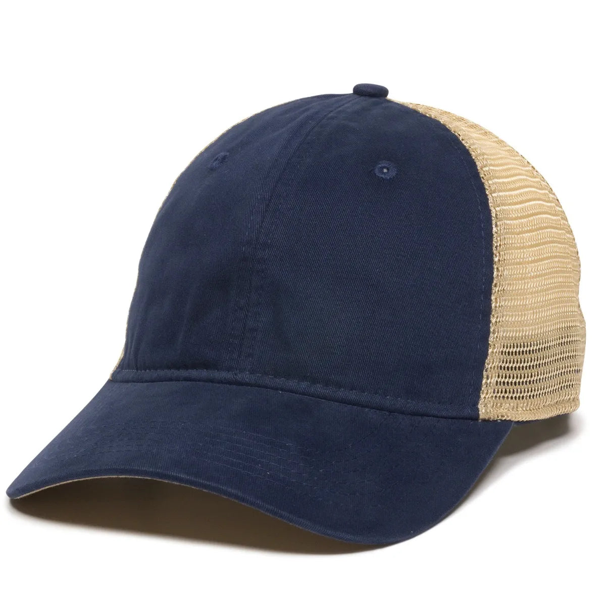 Outdoor Cap PWT-200M Tea-Stained Unstructured Trucker Hat Unisex Accessories Hats & Caps