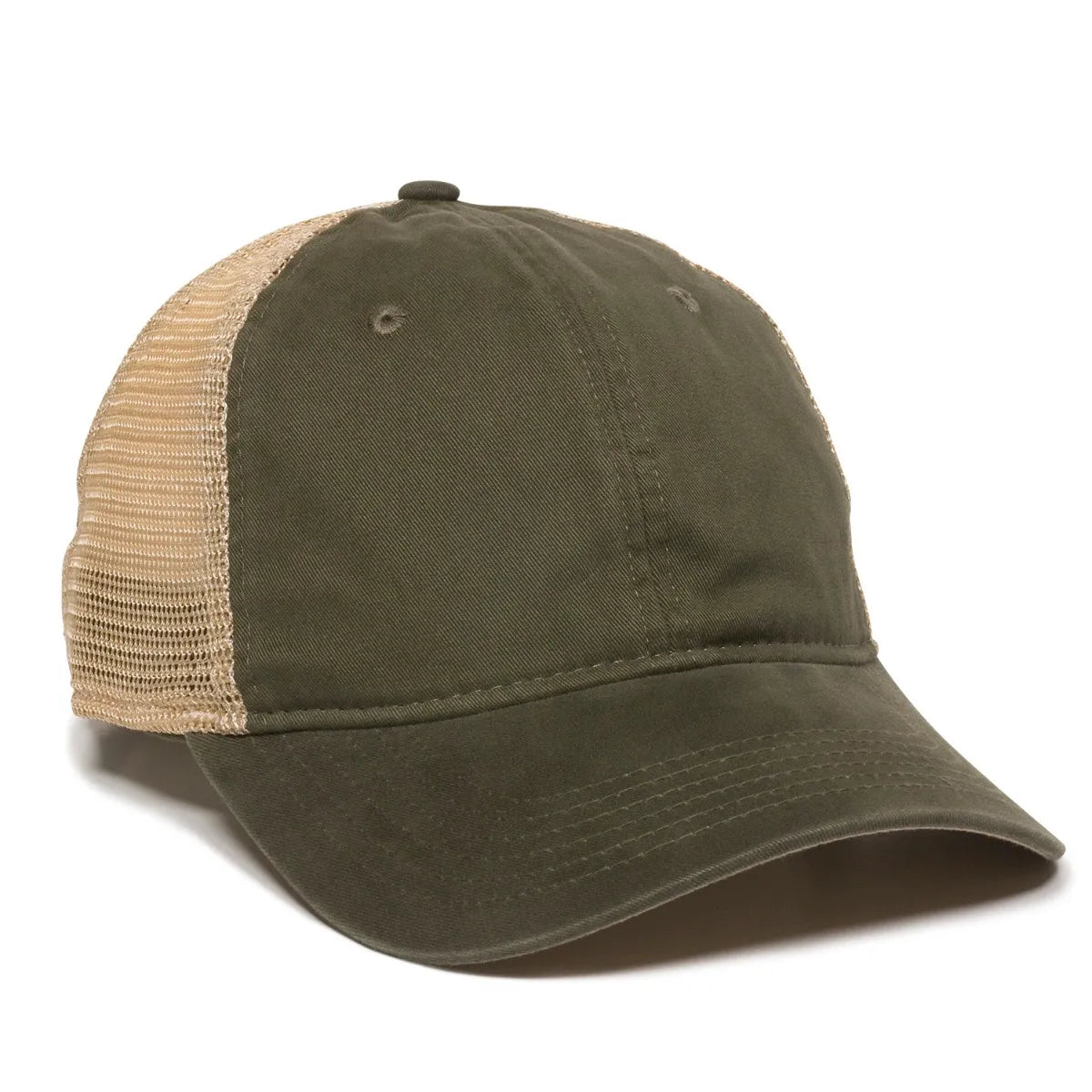 Outdoor Cap PWT-200M Tea-Stained Unstructured Trucker Hat Unisex Accessories Hats & Caps