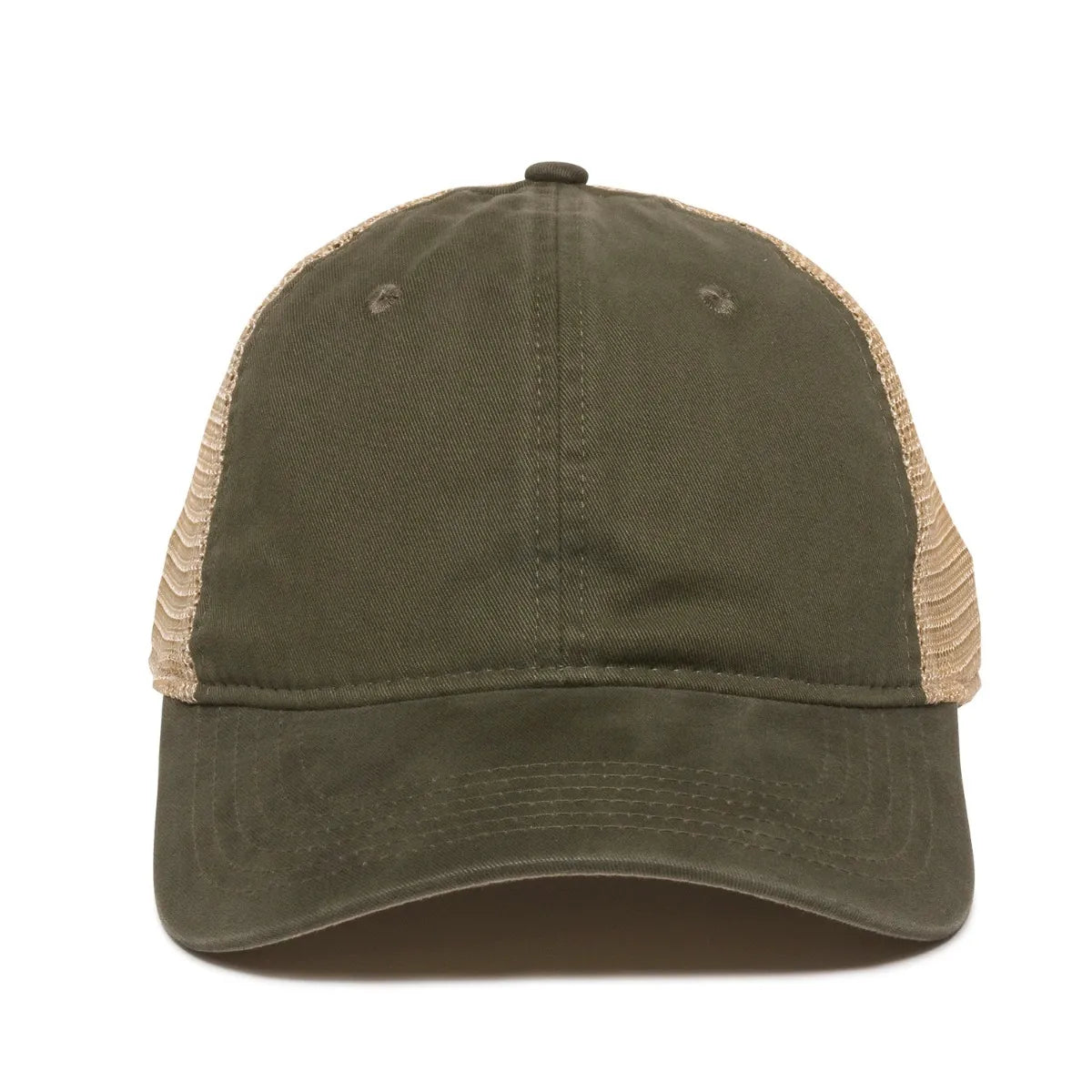 Outdoor Cap PWT-200M Tea-Stained Unstructured Trucker Hat Unisex Accessories Hats & Caps