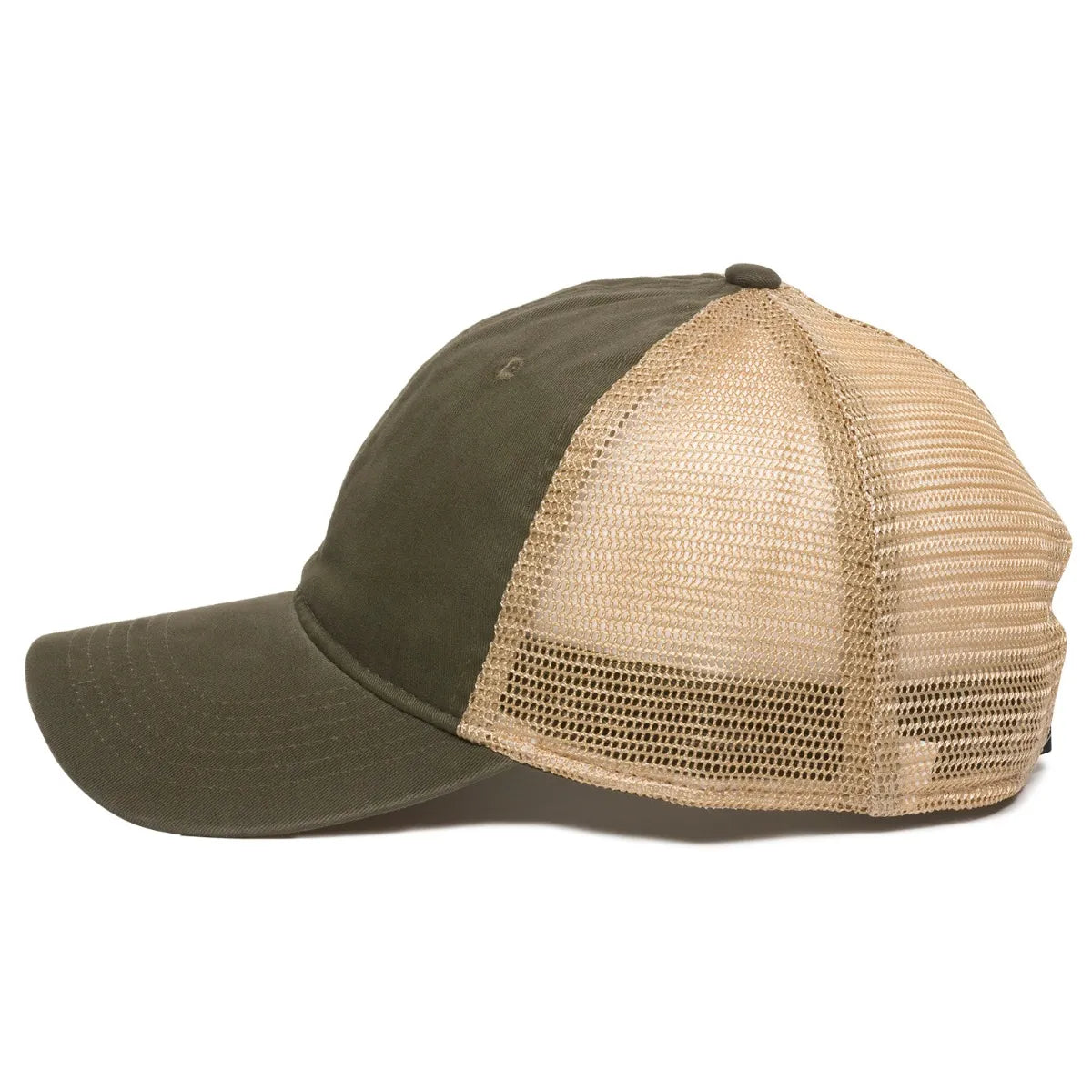 Outdoor Cap PWT-200M Tea-Stained Unstructured Trucker Hat Unisex Accessories Hats & Caps