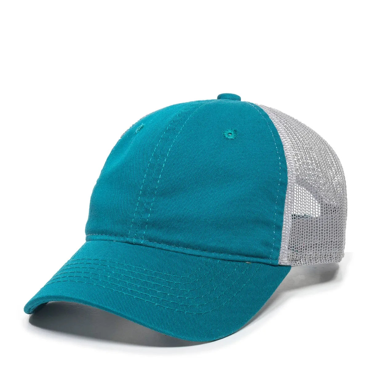 Outdoor Cap FWT-130L Garment Washed Cotton Twill Unstructured Trucker Hat Unisex Accessories Hats & Caps