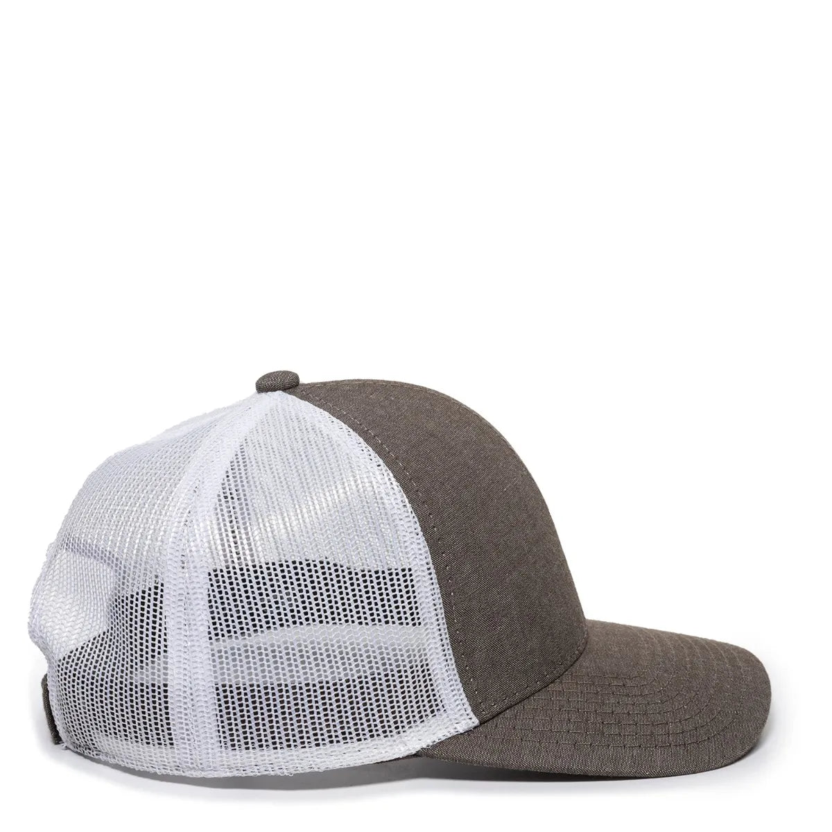 Outdoor Cap MBW-800CB Cotton Chambray Structured Trucker Hat Unisex Accessories Hats & Caps