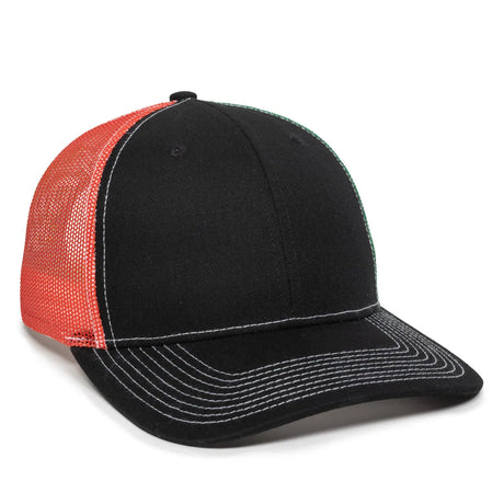 Outdoor Cap OC771PM Sublimated Flags Structured Trucker Hat Unisex Accessories Hats & Caps