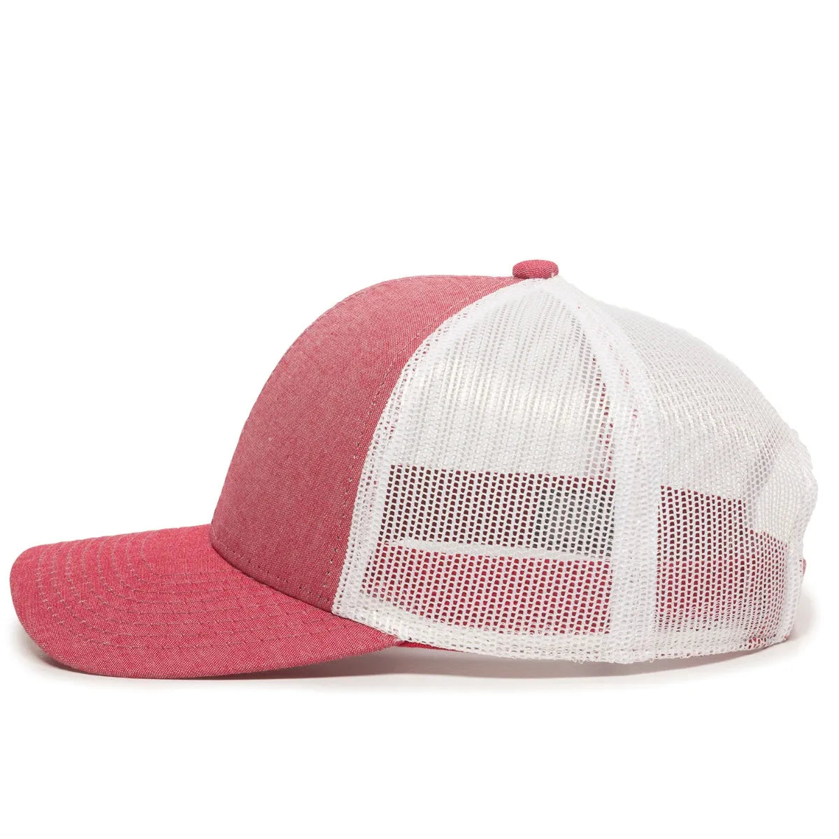 Outdoor Cap MBW-800CB Cotton Chambray Structured Trucker Hat Unisex Accessories Hats & Caps