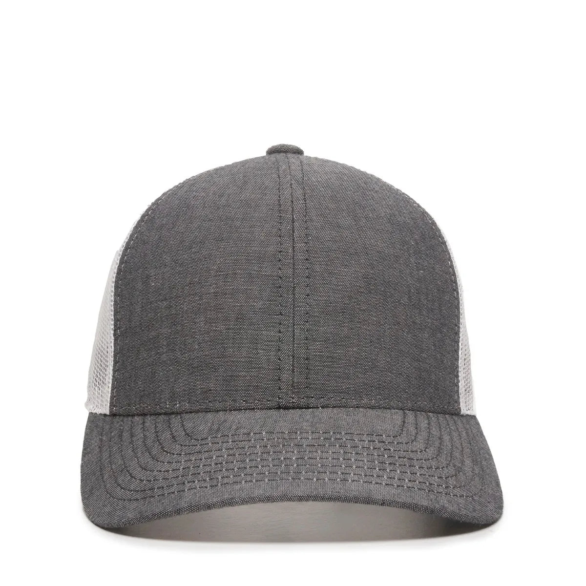 Outdoor Cap MBW-800CB Cotton Chambray Structured Trucker Hat Unisex Accessories Hats & Caps