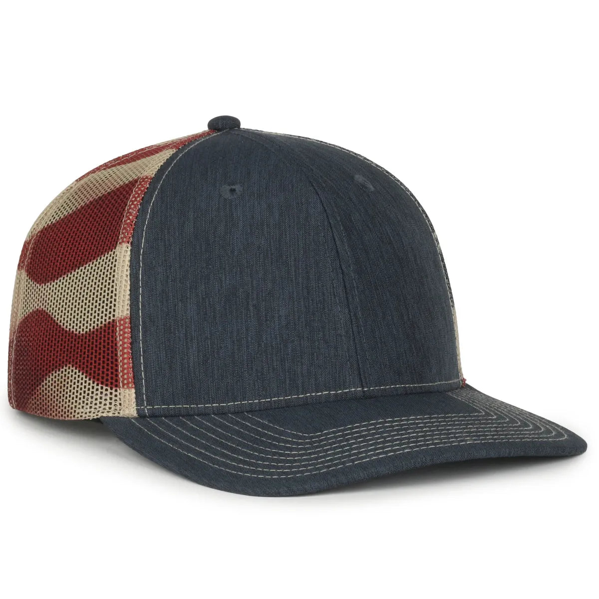 Outdoor Cap OC771PM Sublimated Flags Structured Trucker Hat Unisex Accessories Hats & Caps