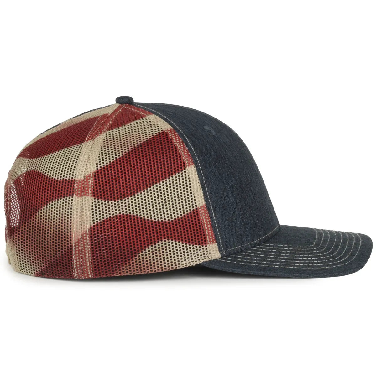 Outdoor Cap OC771PM Sublimated Flags Structured Trucker Hat Unisex Accessories Hats & Caps