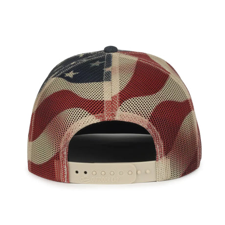 Outdoor Cap OC771PM Sublimated Flags Structured Trucker Hat Unisex Accessories Hats & Caps