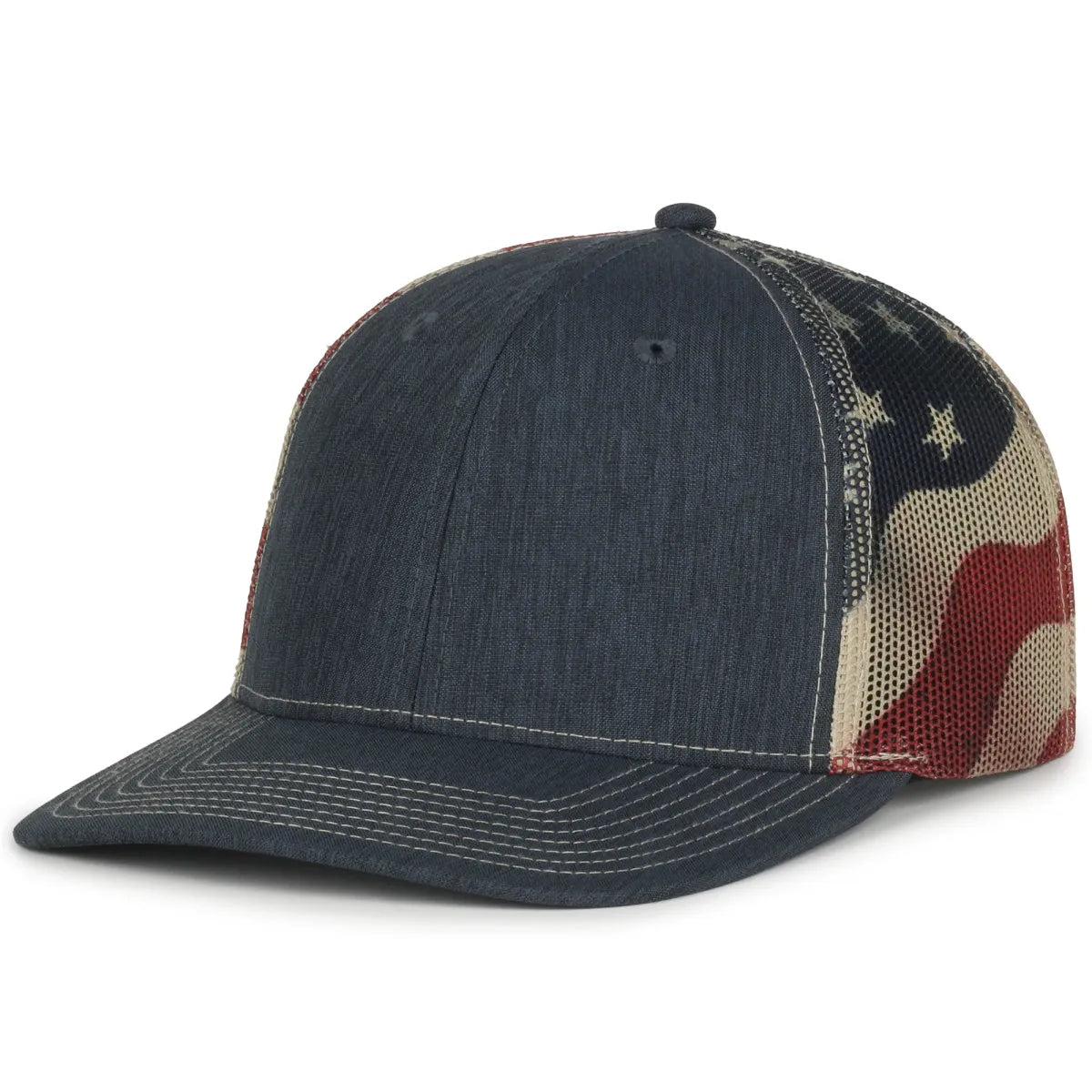 Outdoor Cap OC771PM Sublimated Flags Structured Trucker Hat Unisex Accessories Hats & Caps