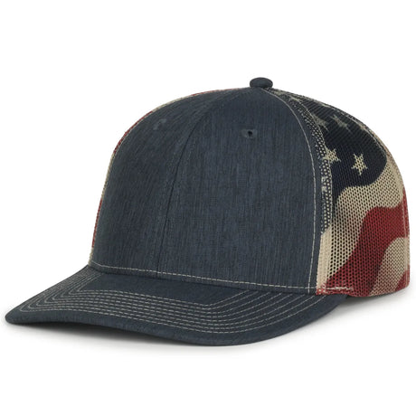 Outdoor Cap OC771PM Sublimated Flags Structured Trucker Hat Unisex Accessories Hats & Caps