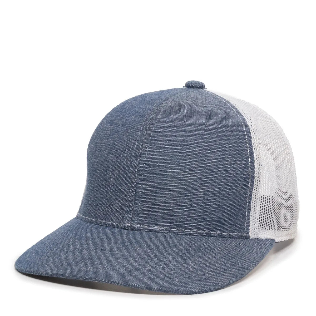 Outdoor Cap MBW-800CB Cotton Chambray Structured Trucker Hat Unisex Accessories Hats & Caps