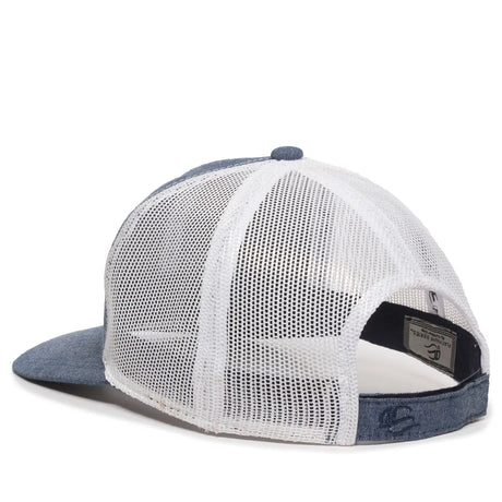 Outdoor Cap MBW-800CB Cotton Chambray Structured Trucker Hat Unisex Accessories Hats & Caps