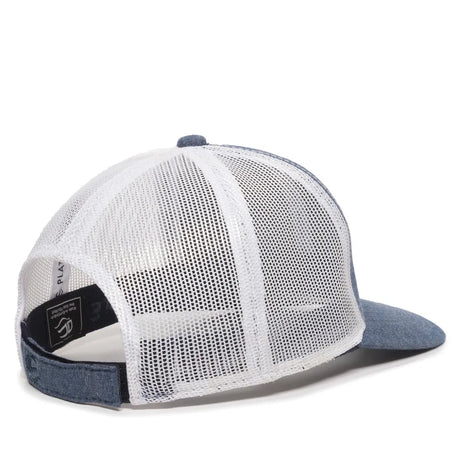 Outdoor Cap MBW-800CB Cotton Chambray Structured Trucker Hat Unisex Accessories Hats & Caps