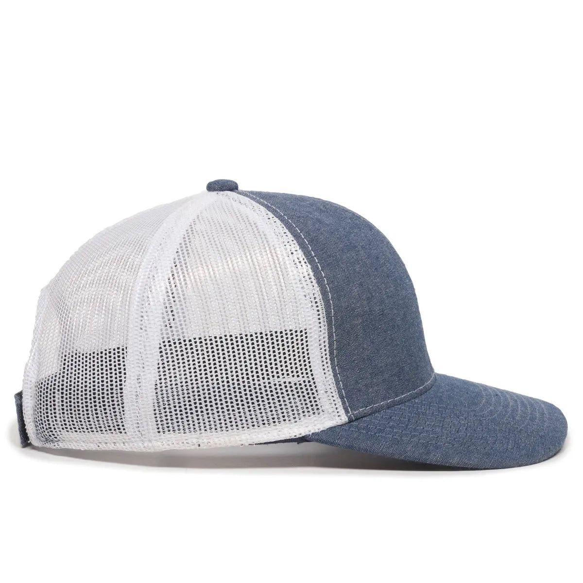Outdoor Cap MBW-800CB Cotton Chambray Structured Trucker Hat Unisex Accessories Hats & Caps