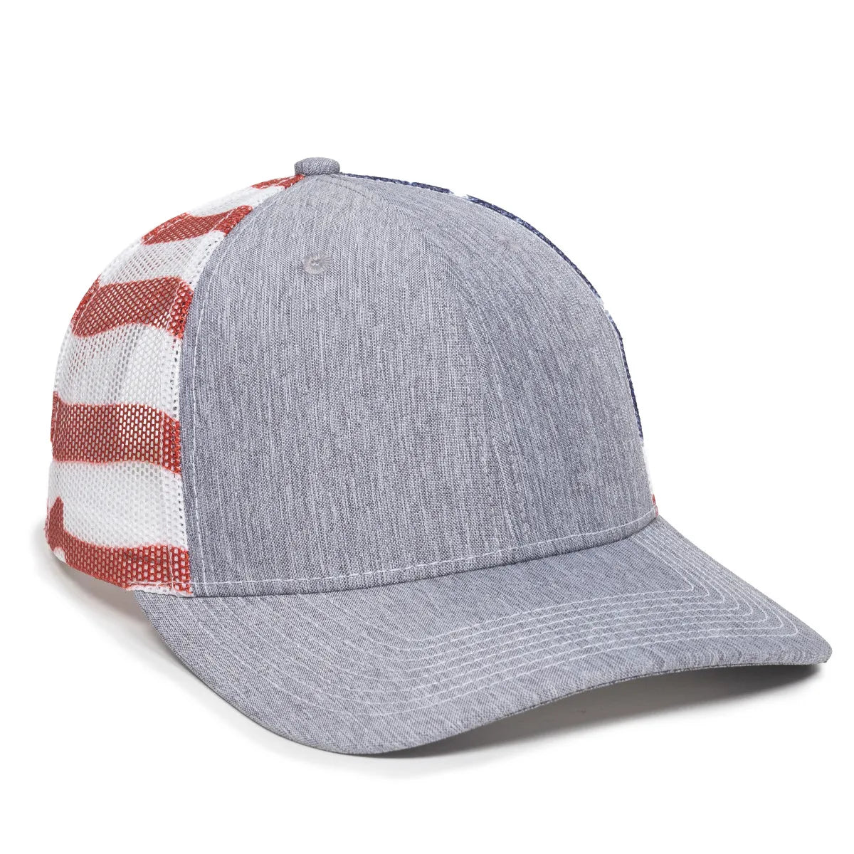 Outdoor Cap OC771PM Sublimated Flags Structured Trucker Hat Unisex Accessories Hats & Caps