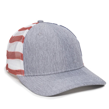 Outdoor Cap OC771PM Sublimated Flags Structured Trucker Hat Unisex Accessories Hats & Caps