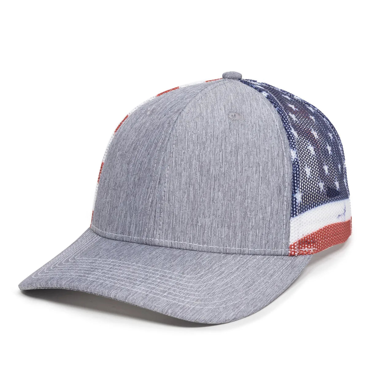 Outdoor Cap OC771PM Sublimated Flags Structured Trucker Hat Unisex Accessories Hats & Caps