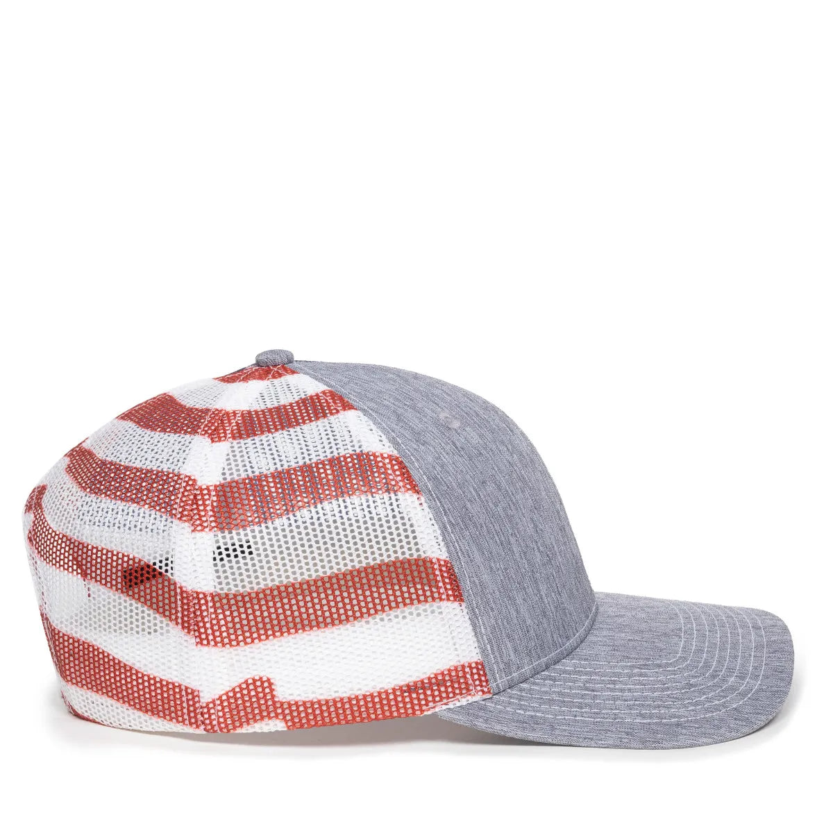 Outdoor Cap OC771PM Sublimated Flags Structured Trucker Hat Unisex Accessories Hats & Caps