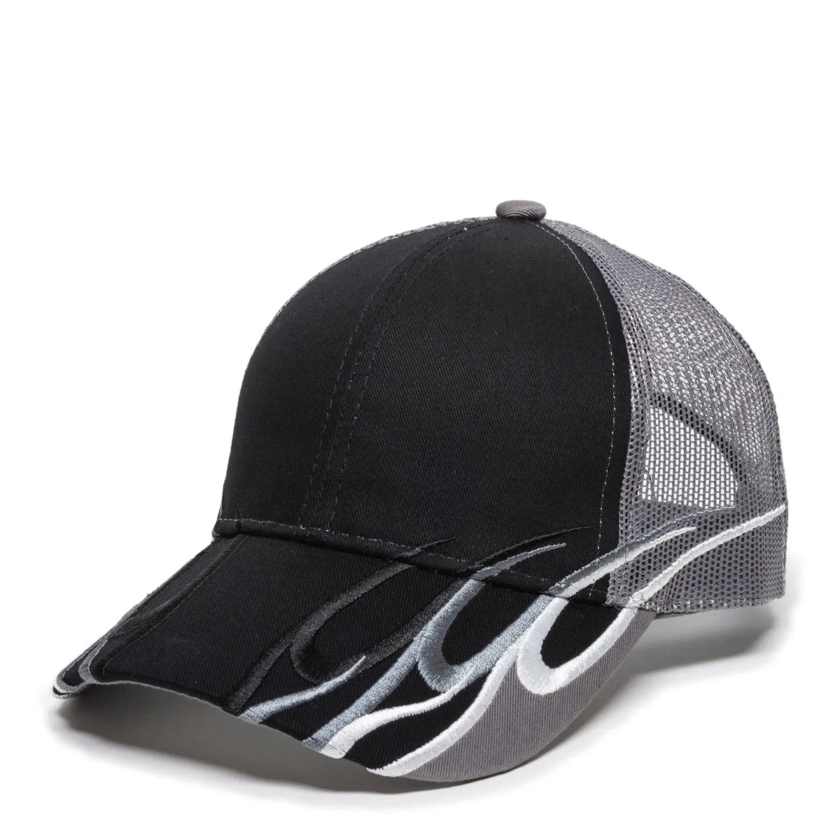 Outdoor Cap WAV-605M Embroidered Wave Design Structured Trucker Hat Unisex Accessories Hats & Caps