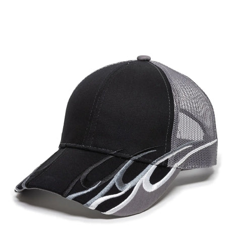 Outdoor Cap WAV-605M Embroidered Wave Design Structured Trucker Hat Unisex Accessories Hats & Caps