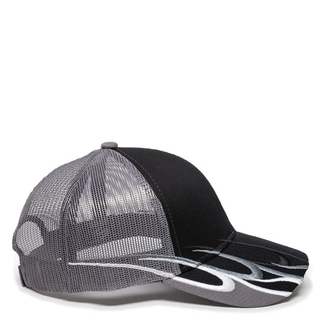 Outdoor Cap WAV-605M Embroidered Wave Design Structured Trucker Hat Unisex Accessories Hats & Caps