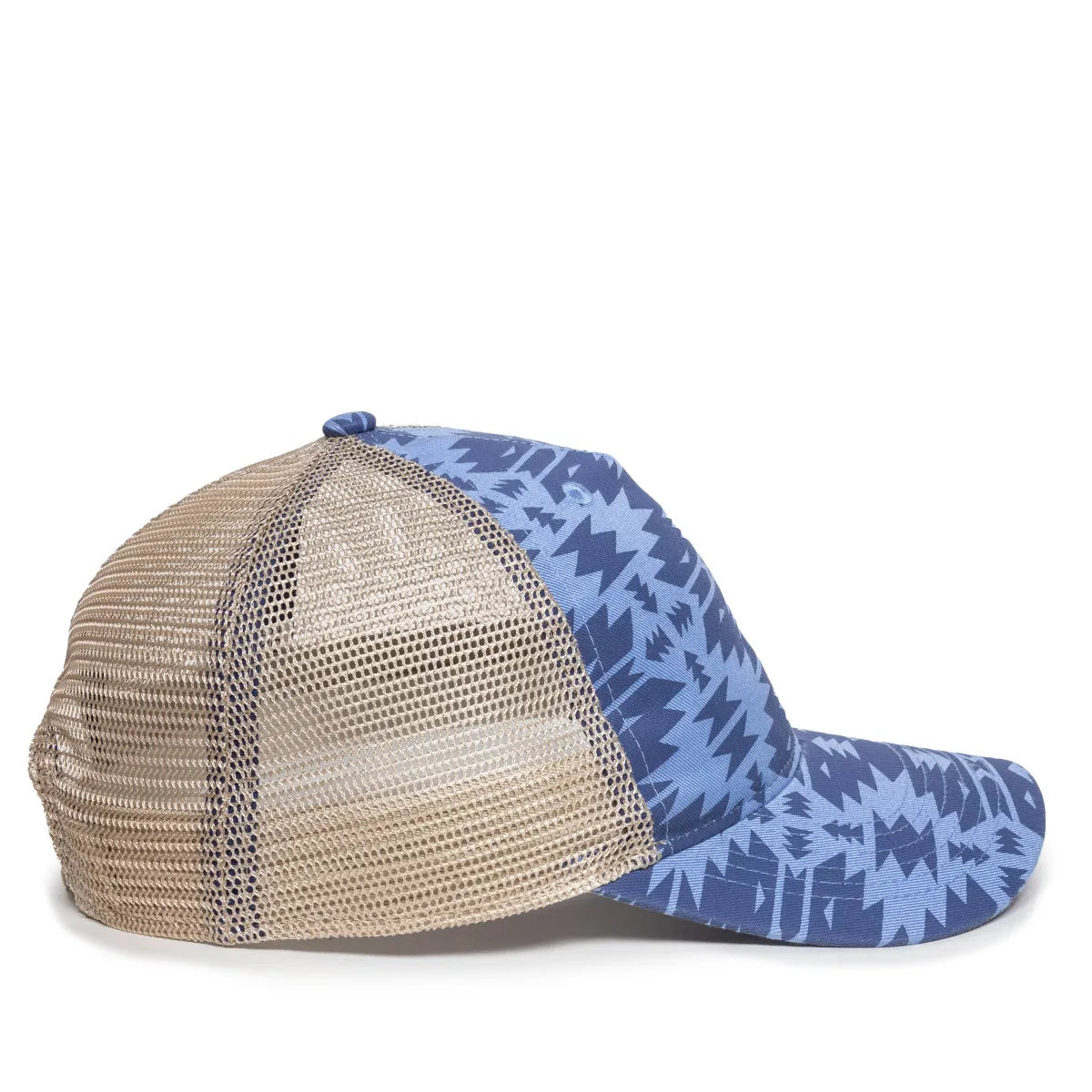 Outdoor Cap OC901M Aztec & Leopard Unstructured Trucker Hat Unisex Accessories Hats & Caps