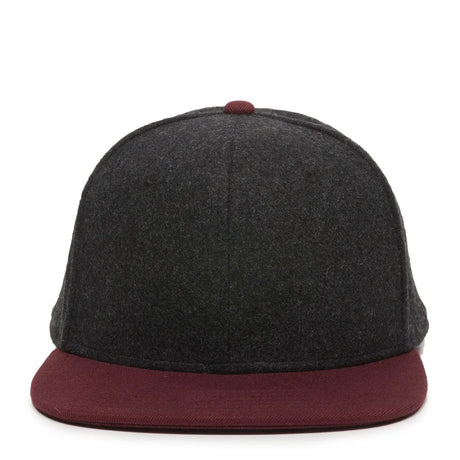 Outdoor Cap REDLBL104 Melton Wool Structured Solid Back Hat Unisex Accessories Hats & Caps