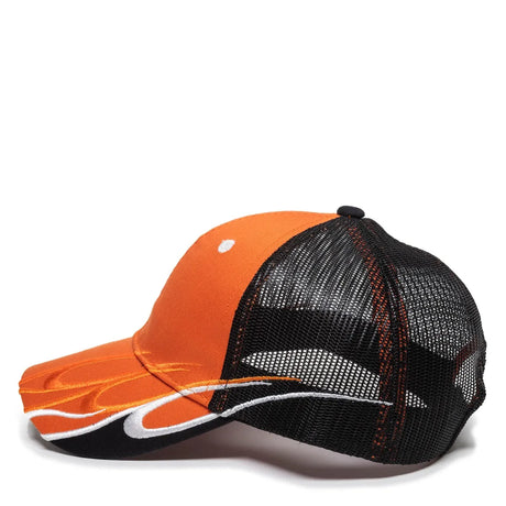 Outdoor Cap WAV-605M Embroidered Wave Design Structured Trucker Hat Unisex Accessories Hats & Caps