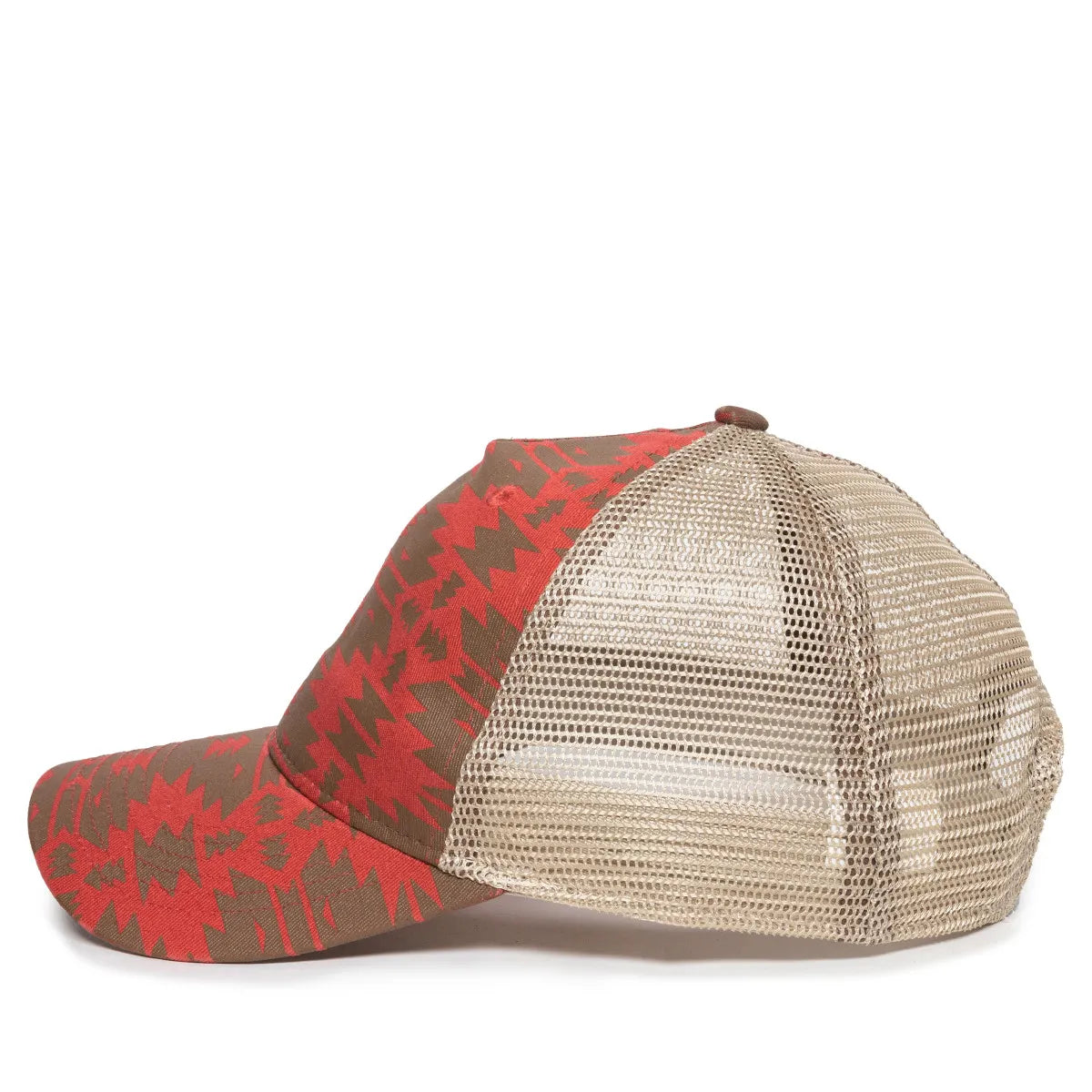 Outdoor Cap OC901M Aztec & Leopard Unstructured Trucker Hat Unisex Accessories Hats & Caps