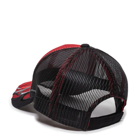 Outdoor Cap WAV-605M Embroidered Wave Design Structured Trucker Hat Unisex Accessories Hats & Caps